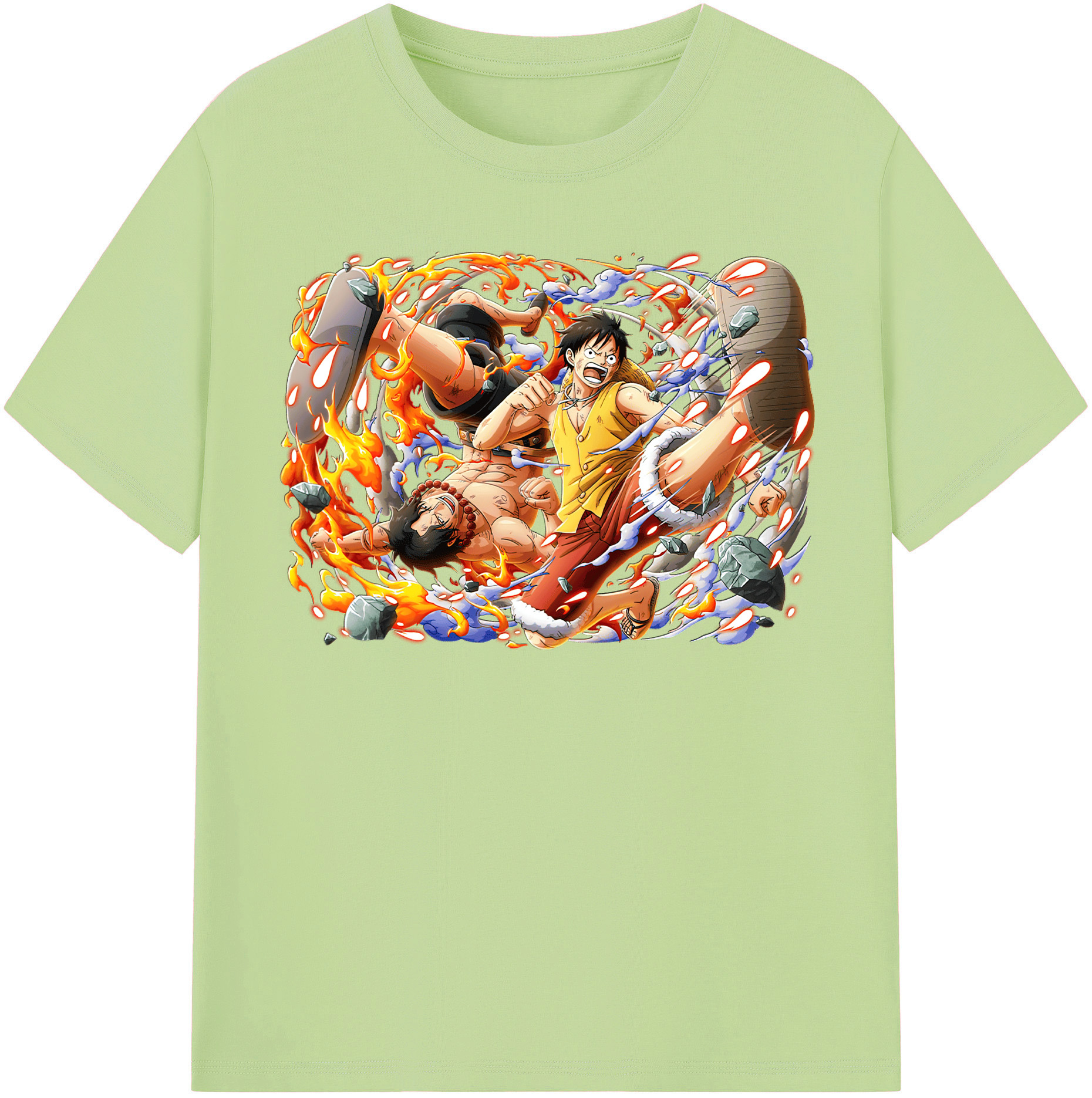 ワンピース モンキー・D・ルフィ ONE PIECE Monkey D. Luffy 綿100％半袖Tシャツ（フロントプリント）